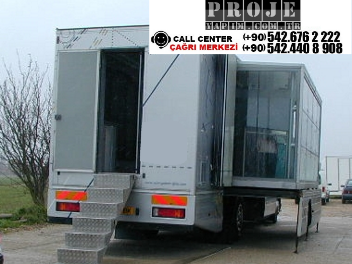 expanding mobile trailer from side to side